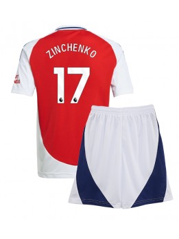 Arsenal Oleksandr Zinchenko #17 Heimtrikotsatz für Kinder 2024-25 Kurzarm (+ Kurze Hosen)